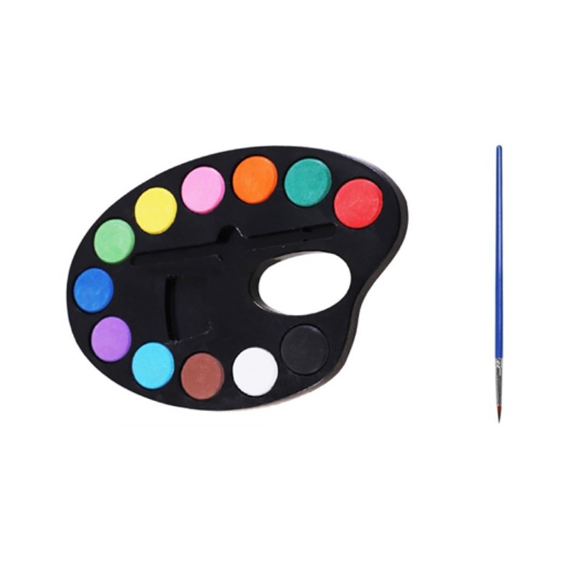 Paleta acuarele, 12 culori, pensula inclusa, 28.5 x 20 cm - imagine 3